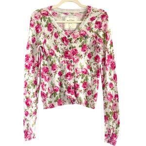 Abercrombie & Fitch Pink Floral Cardigan